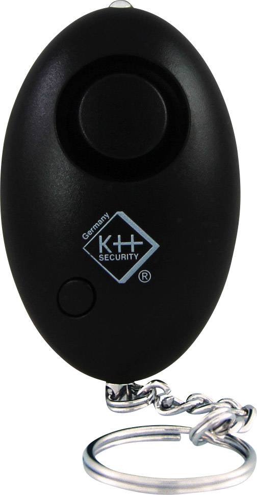 Kh-security Alarme de poche noir avec LED 100103B