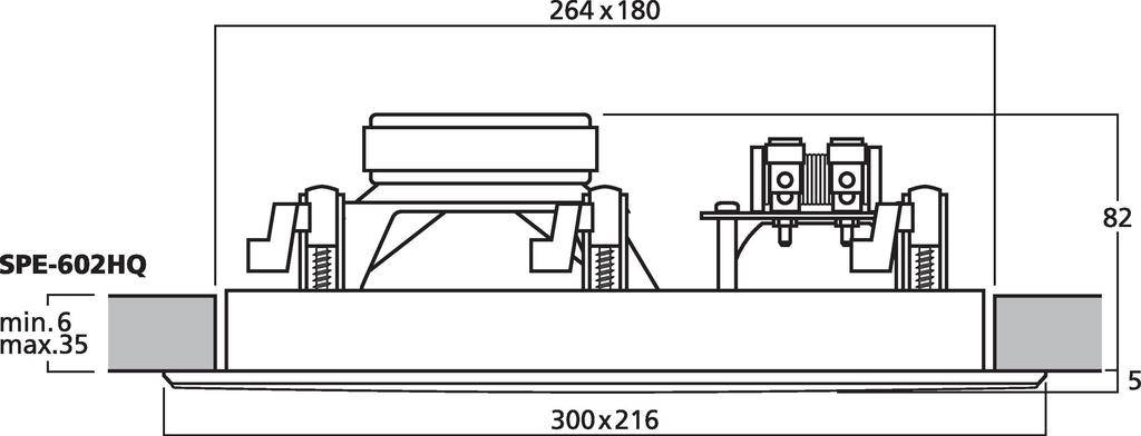 Monacor SPE-602HQ Haut-parleur ELA encastrable 70 W 8 Ω blanc 1 pc(s)-1