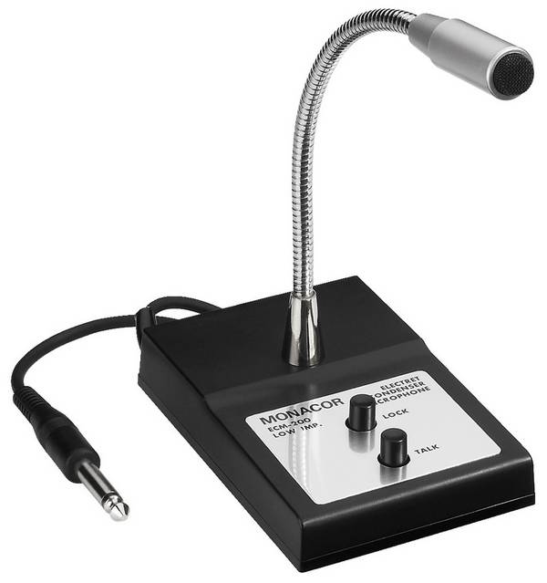 Monacor ECM-200 Microphone de table ELA