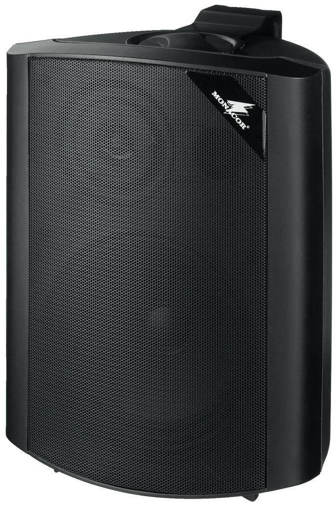Monacor MKS-64/SW Enceinte murale 90 W 4 Ω noir 1 paire(s)-1