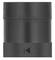 Un objet noir de forme cylindrique, probablement un composant technique ou un accessoire, avec une structure cannelée à l'extrémité inférieure.