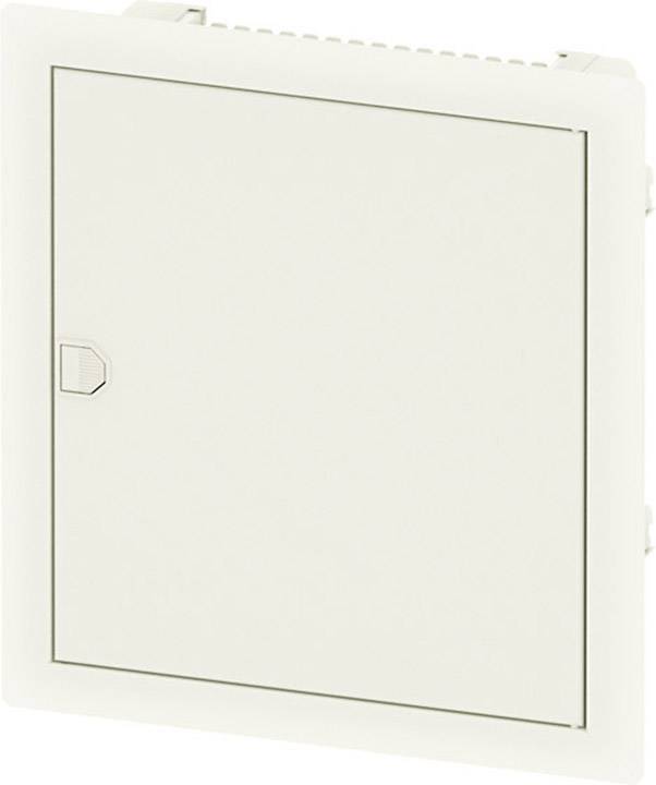 Couvercle carré blanc en plastique avec une poignée sur le côté gauche, probablement un élément d'un système d'installation domestique.