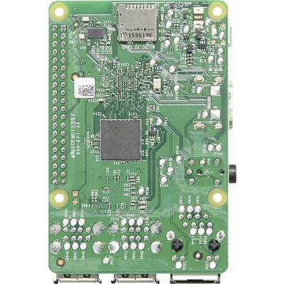 Circuit électronique avec divers circuits intégrés, puces et connexions, souvent utilisé dans des projets informatiques miniatures et en électronique DIY.