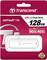 Clé USB 3.0 Transcend JetFlash 730 en emballage, capacité de 128 Go, vitesse : jusqu'à 90 Mo/s en lecture, 40 Mo/s en écriture.