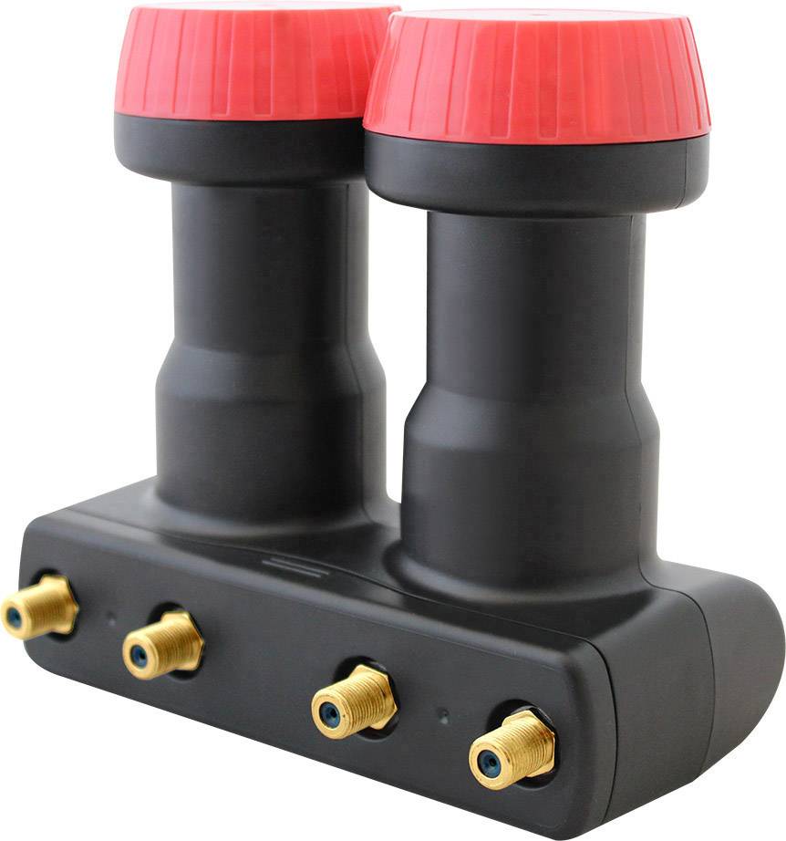 Tête LNB quad monobloc MegaSat Diavolo Nombre d'abonnés : 4 contacts de connexion dorés, résistant aux intempéries-0