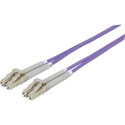 Câble de raccordement FO Intellinet 750981 [1x LC mâle - 1x LC mâle] 50/125 µ Multimode OM4 20.00 m