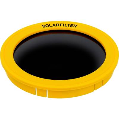 Filtre solaire jaune avec lentille sombre, utilisé pour les télescopes afin de filtrer la lumière solaire et permettre des observations solaires en toute sécurité.