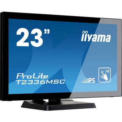 Moniteur tactile Iiyama ProLite T2336MSC CEE: F (A - G) 58.4 cm (23 pouces) 1920 x 1080 pixels 16:9 5 ms USB 3.1 (Gen 1)-3