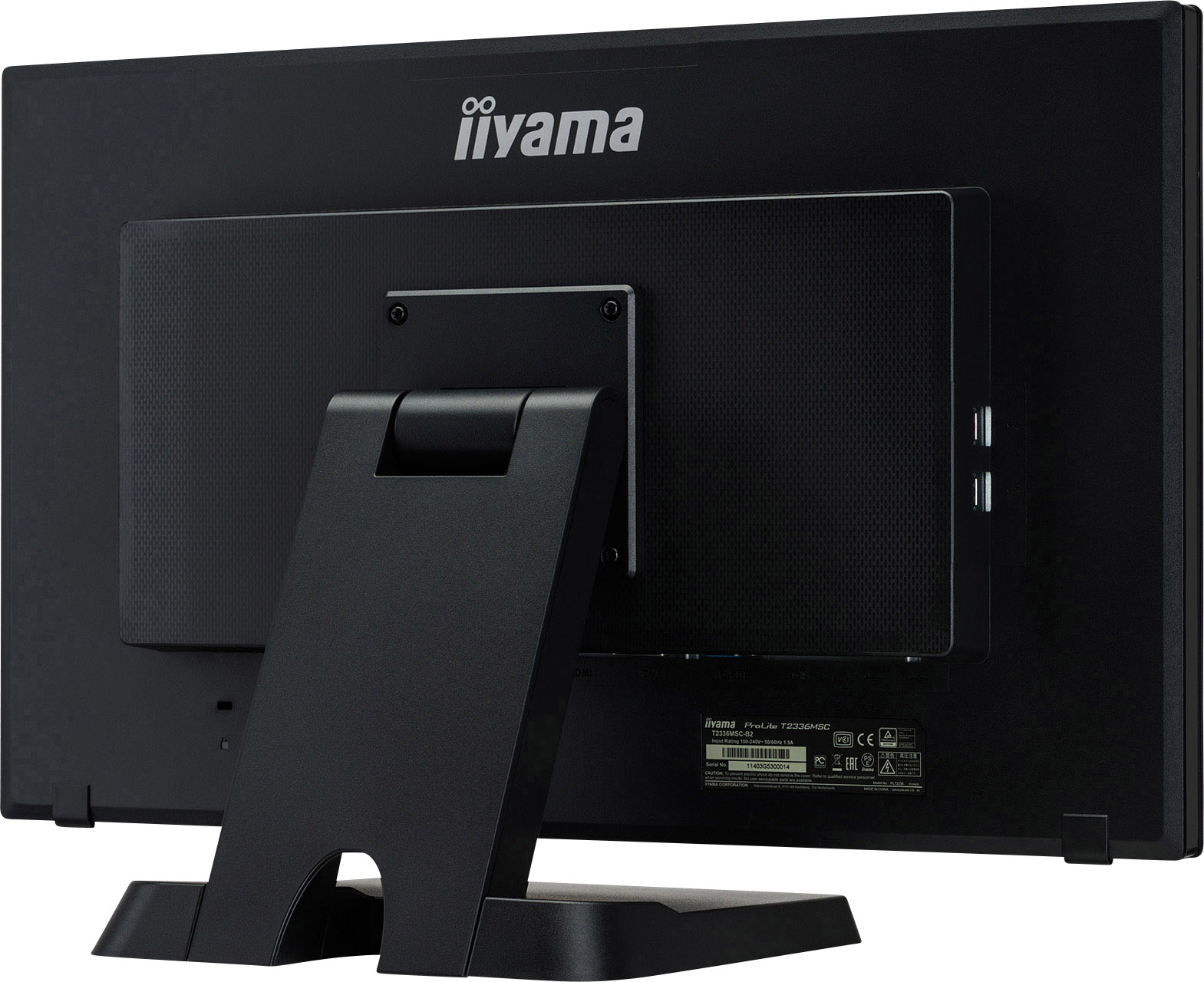Moniteur tactile Iiyama ProLite T2336MSC CEE: F (A - G) 58.4 cm (23 pouces) 1920 x 1080 pixels 16:9 5 ms USB 3.1 (Gen 1)-8