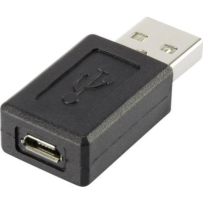 Adaptateur USB 2.0 Renkforce rf-usba-09 - [1x USB 2.0 type A mâle - 1x USB 2.0 femelle Micro-B] - noir 