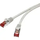 Renkforce RF-4724260 RJ45 Câble réseau, câble patch CAT 6 S/FTP 15.00 m gris avec cliquet d'encastrement, contacts dorés