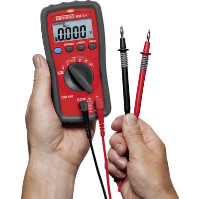 Benning MM 5-1 Multimètre numérique avec trousse, avec testeur de tension CAT III 600 V, CAT IV 300 V Affichage (nombre -2