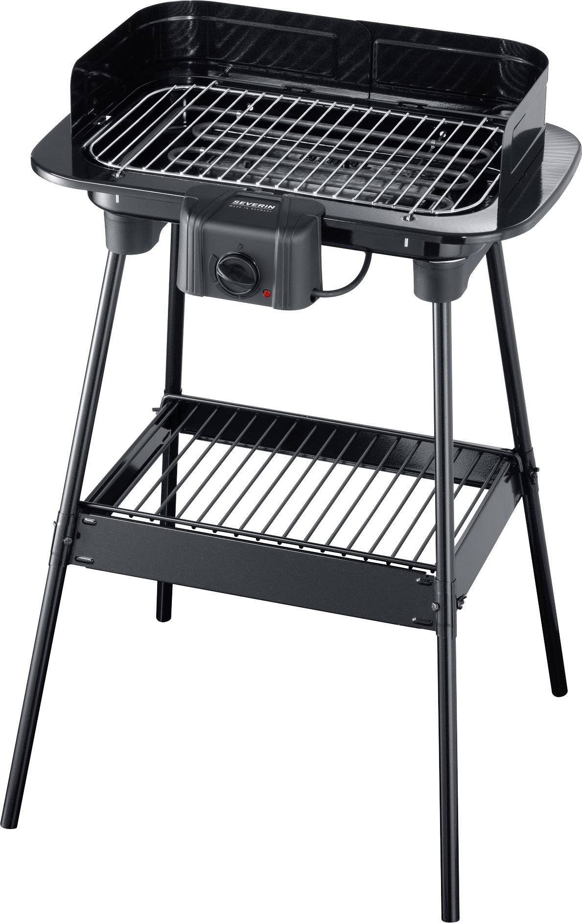 Barbecue électrique Severin PG 8523 8523 000 fixe avec protection anti vent, avec réglage manuel de la température noir Barbecue électrique Severin PG 8523 8523 000 fixe avec protection anti vent, avec réglage manuel de la température noir
