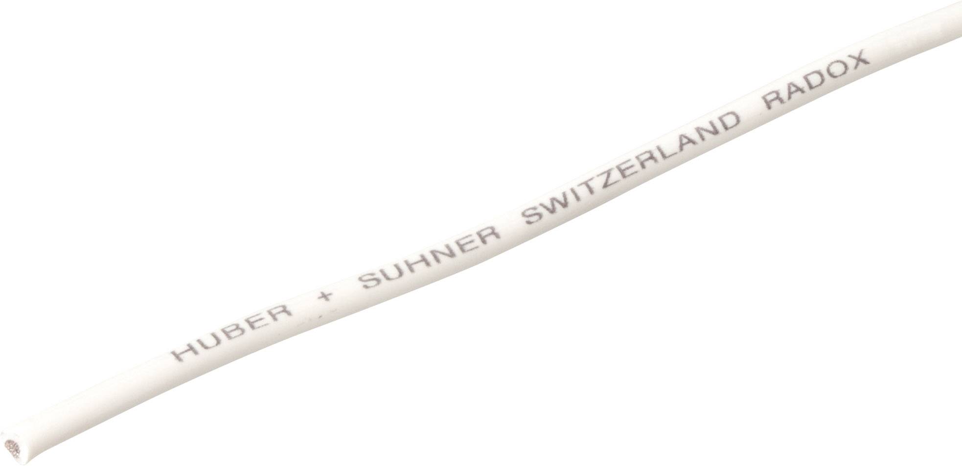Huber+Suhner 12420678 Fil de câblage Radox® 155 1 x 0.50 mm² blanc Marchandise vendue au mètre