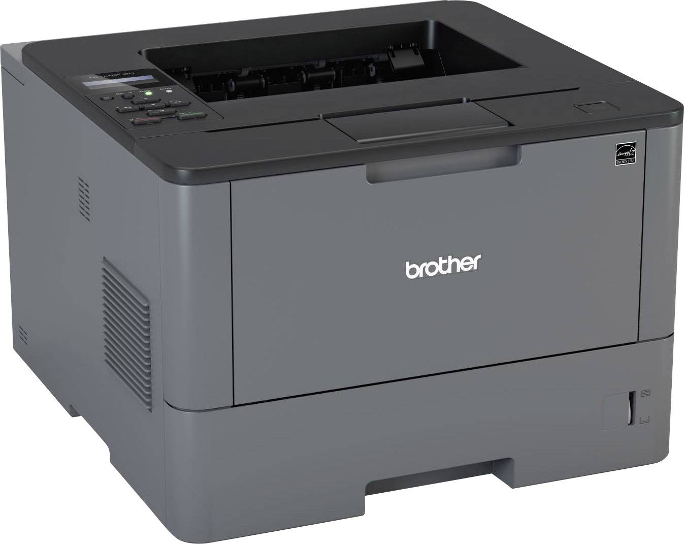 Un imprimante laser grise avec le logo de la marque sur l'avant, adapté aux applications de bureau et de home office.