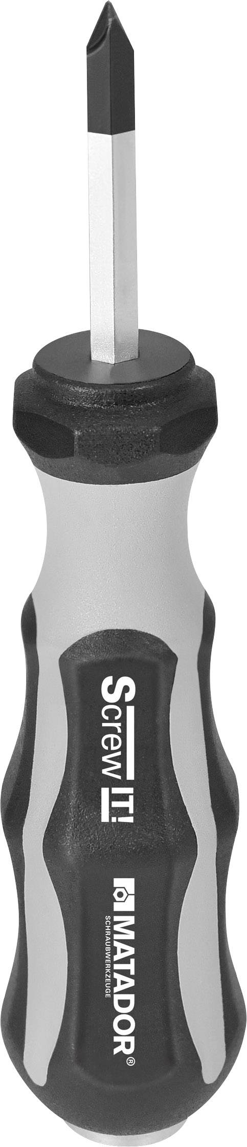Tournevis cruciforme avec manche ergonomique noir et gris, adapté aux travaux de réparation généraux.