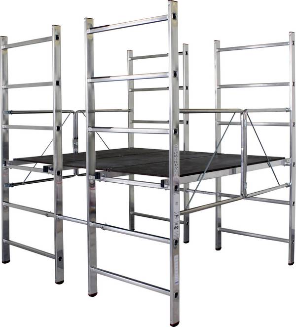 Échafaudage à plate-forme CORDA® Krause 916228 Hauteur de travail max. 2.80 m