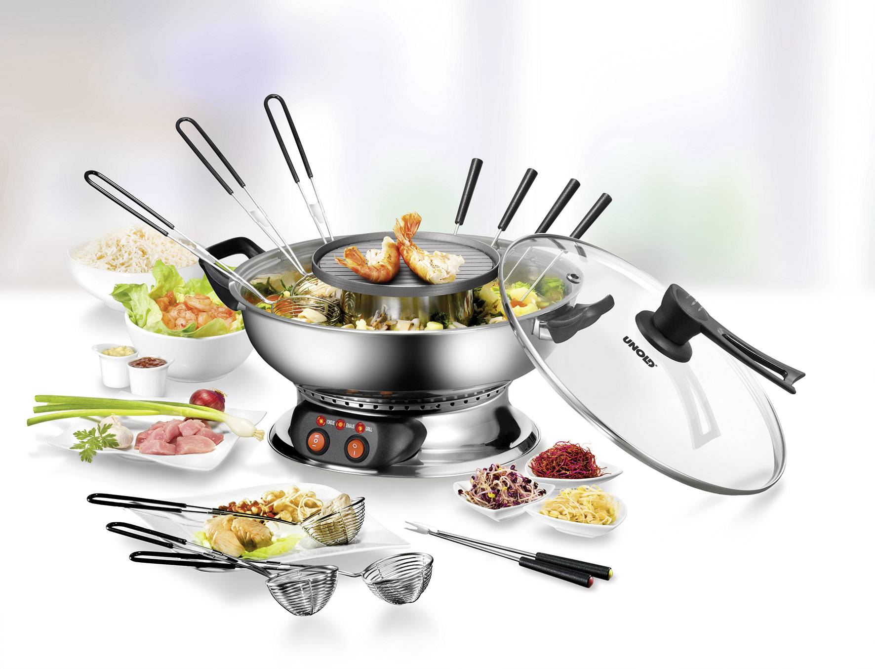 Appareil à fondue Unold 48746 acier inoxydable Conrad.fr