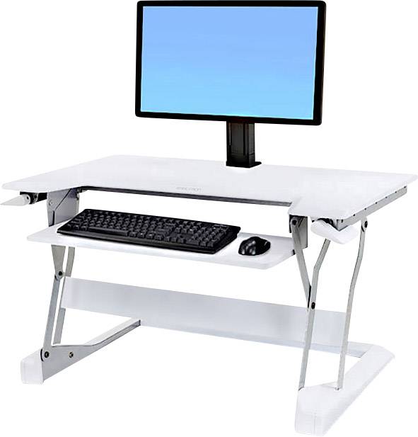 Ergotron WorkFit-T Poste de travail de bureau assis-debout Plage d'altitude: 38 cm (max) blanc