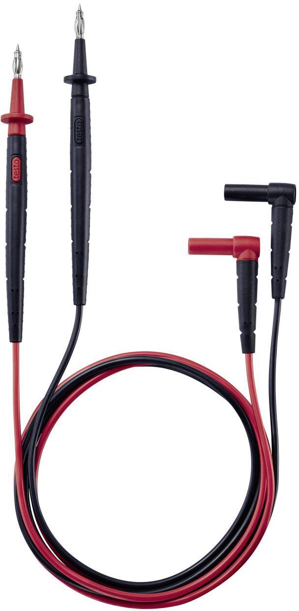 Testo 05900011 safety test lead 4mm plug 1.22m black/red rubber grip