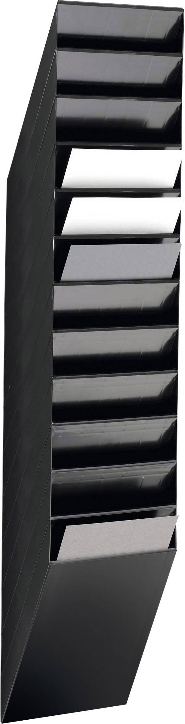 Durable FLEXXIBOXX 12 A4 1709763060 Porte-brochures noir DIN A4 vertical Nombre de compartiments 12 1 pc(s) (l x H x P) 240 x 1115 x 135 mm