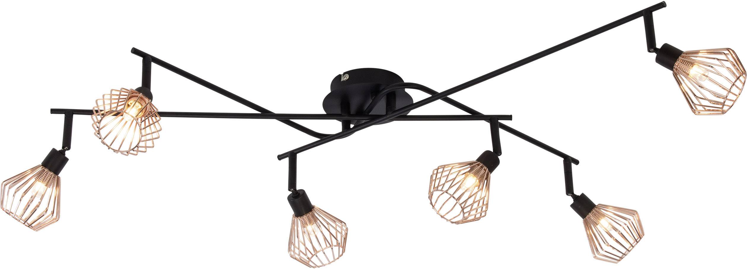 Brilliant Dalma 21096/76 Spot de plafond Ampoule halogène G9 198 W noir, cuivre