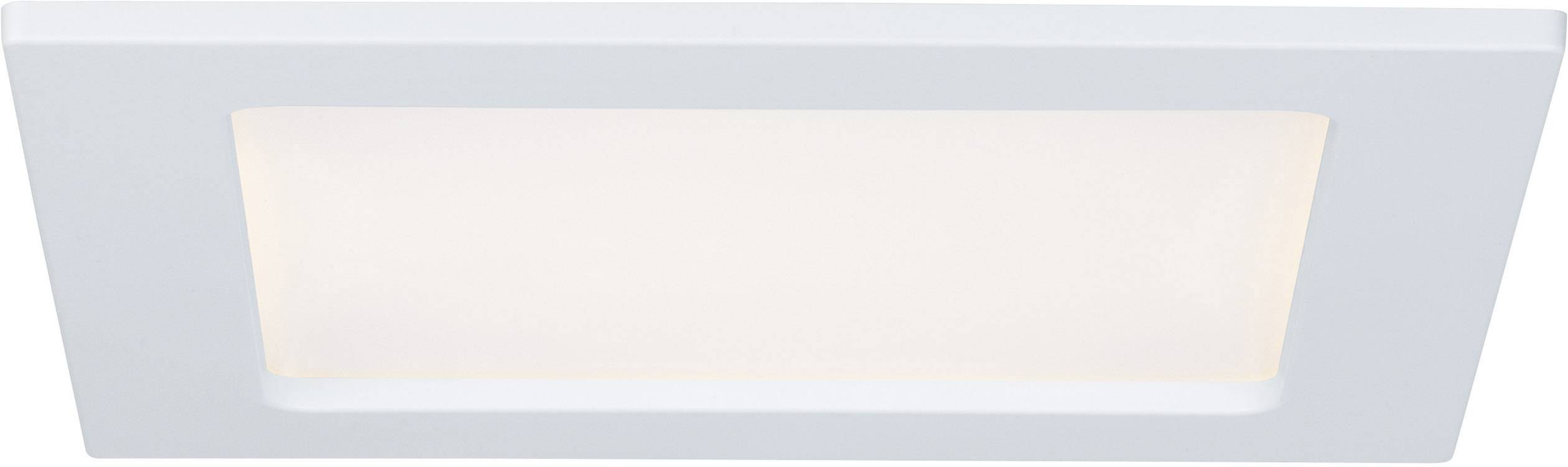 Plafonnier carré blanc au design sobre et moderne. Idéal pour un éclairage uniforme de la pièce.