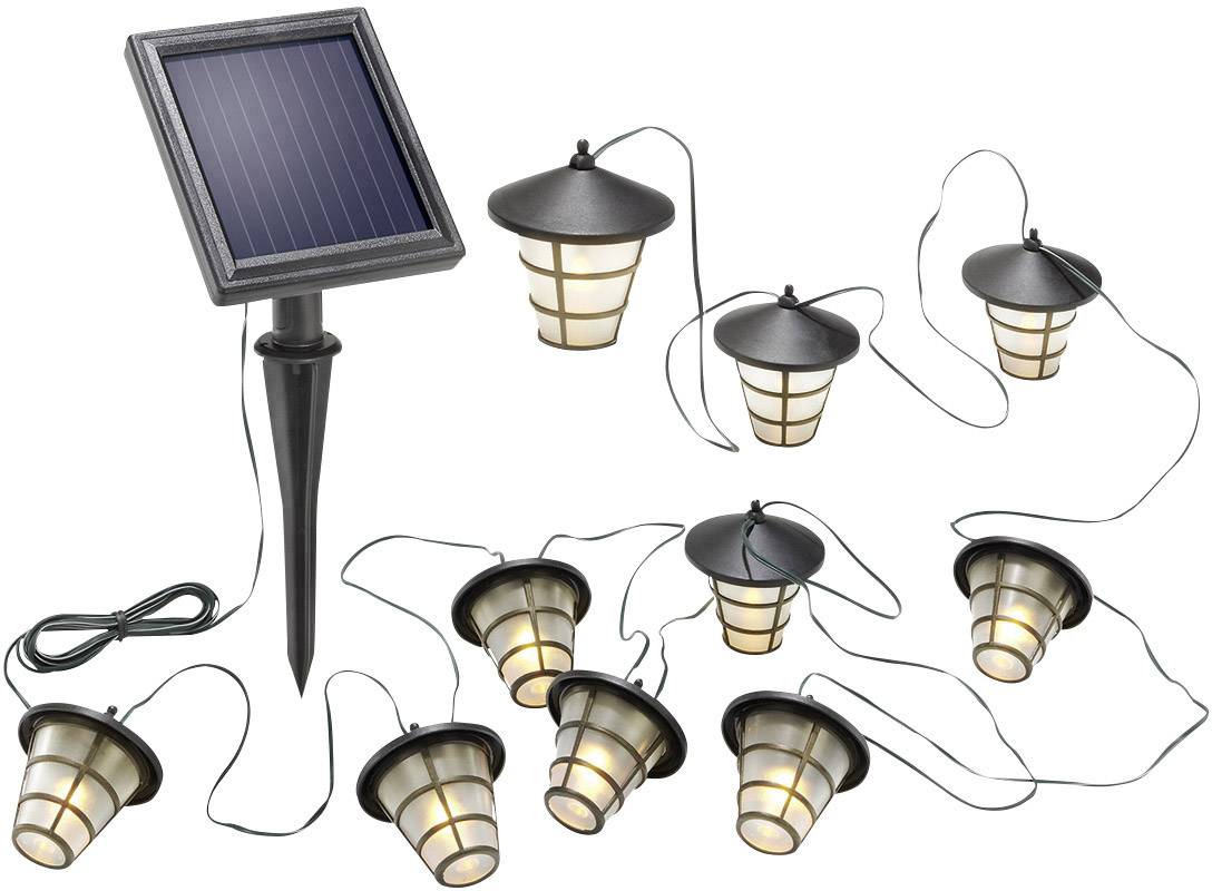 Esotec 102152 Guirlande lumineuse solaire lanternes pour l'extérieur solaire Nombre de lumière 10 LED blanc chaud Longue-1