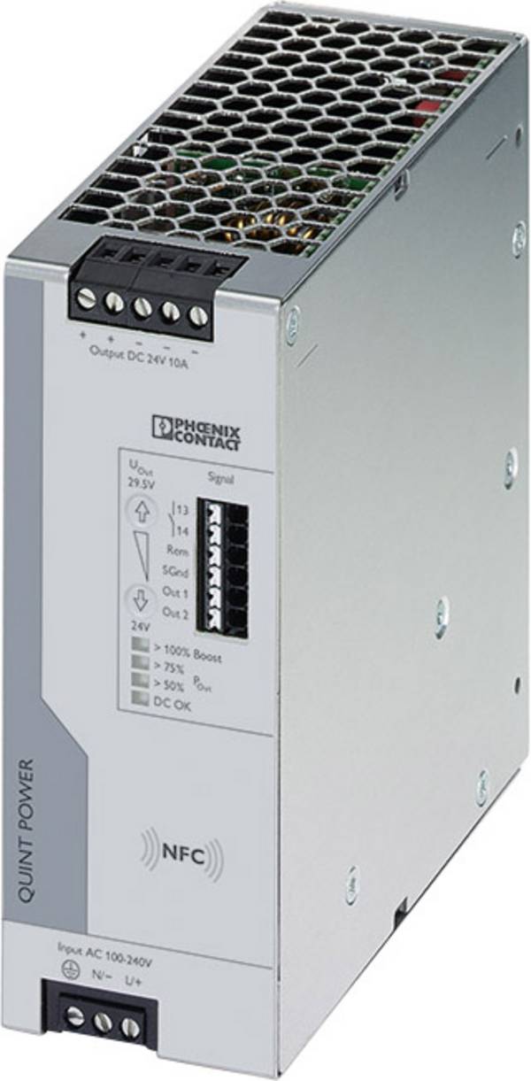 Alimentation rail DIN Phoenix Contact QUINT4-PS/1AC/24DC/10 2904601 24 V/DC 10 A 1 x 1 pc(s)