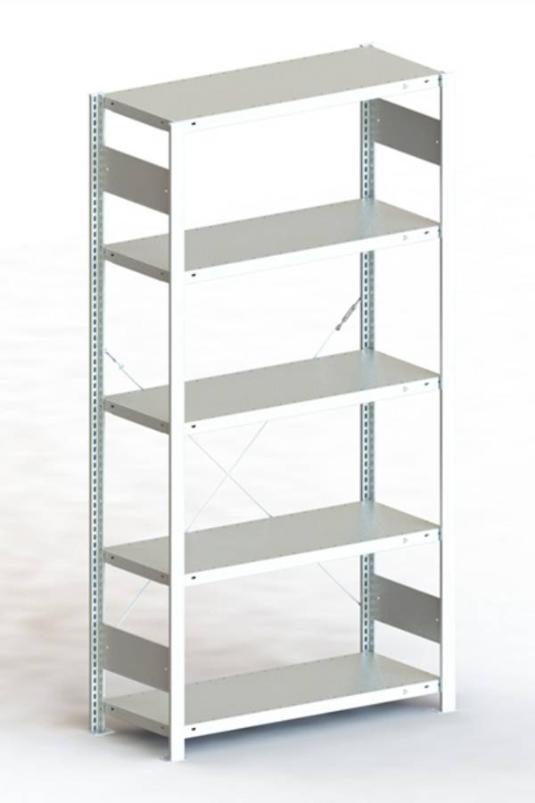 Rayonnage à tablettes - Module de base META Regalbau 1590 330 kg (l x H x P) 1.056 x 2 x 43.6 m acier galvanisé galvanisé métallique