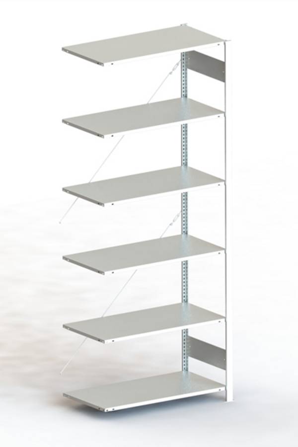 Rayonnage à tablettes - Module d'extension META Regalbau 89640 80 kg (l x H x P) 1.006 x 2.5 x 53.6 m acier galvanisé galvanisé métallique