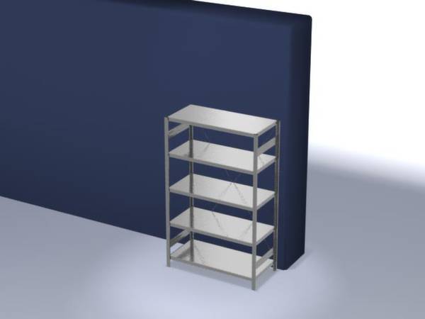 Rayonnage à tablettes - Module de base Orion Regalsysteme HZG20613XL 190 kg (l x H x P) 1.36 x 2 x 63.5 m acier galvanisé galvanisé métallique
