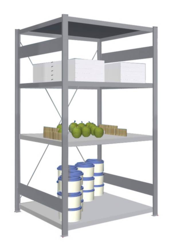 Rayonnage à tablettes - Module de base Orion Regalsysteme HVG17810XM 200 kg (l x H x P) 1.06 x 1.75 x 83.5 m acier inoxydable  acier inoxydable métallique