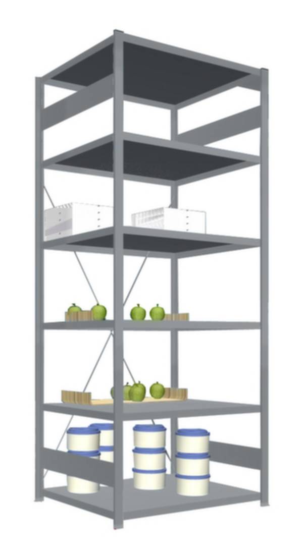 Rayonnage à tablettes - Module de base Orion Regalsysteme HVG25810XM 200 kg (l x H x P) 1.06 x 2.5 x 83.5 m acier inoxydable  acier inoxydable métallique