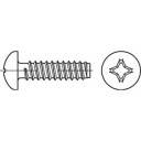 TOOLCRAFT 145065 Vis à tôle à tête bombée 2.9 mm 9.5 mm cruciforme DIN 7981 acier étamé par galvanisation 100 pc(s)