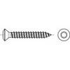 TOOLCRAFT 1068332 Vis à tôle à têtes fraisées bombées 4.8 mm 25 mm cruciforme DIN 7983 acier inoxydable A2 500 pc(s)