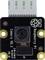Carte de caméra avec objectif et logo Raspberry Pi, étiquetée 'Camera V2.1'. Connectée par des câbles blancs.