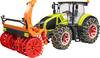 Bruder Claas Axion 950 avec chaînes à neige et fraise à neige
