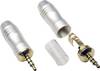 Jack 3.5 mm mâle, droit BKL Electronic 1103092 Nombre de pôles: 4 stéréo or 1 pc(s)