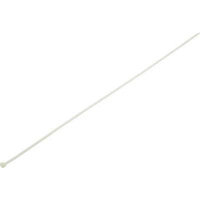 Un serre-câble blanc en plastique, utilisé pour attacher et maintenir des câbles ou d'autres objets de manière sécurisée.