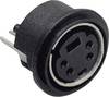 Mini DIN embase femelle, verticale BKL Electronic 0204032 Nombre de pôles: 6 noir 1 pc(s)