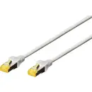Digitus DK-1644-A-020 RJ45 Câble réseau, câble patch CAT 6a S/FTP 2.00 m gris sans halogène, torsadé par paire, avec cli
