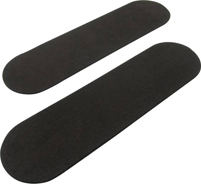 Deux cercles noirs et allongés sont parallèles l'un à l'autre sur un fond blanc.