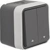 Interrupteur pour stores Berker 30753525 W.1 apparent gris, gris clair