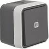 Interrupteur avec témoin lumineux, Interrupteur va-et-vient Berker 31763505 W.1 apparent gris, gris clair