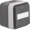 Prise 2P+T avec clapet Berker 47413515 W.1 apparent gris, gris clair