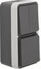 Interrupteur et prise Berker 47903515 W.1 apparent gris, gris clair