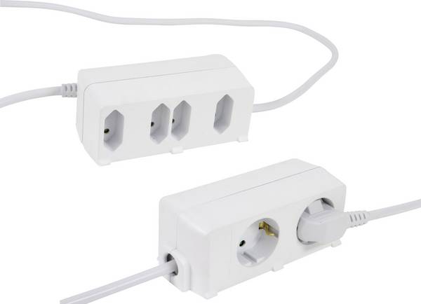 Bloc multiprise sans interrupteur REV 0012691109 x6 blanc contact de protection 1 pc(s)