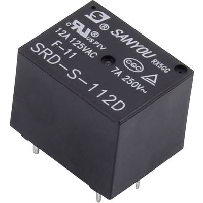 Relais pour circuits imprimés TRU COMPONENTS SRD-S-112D 1464395 12 V/DC 12 A 1 inverseur (RT) 1 pc(s)
