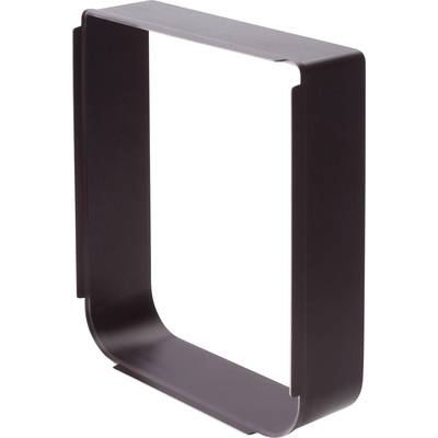 Cadre métallique noir, rectangulaire avec des coins arrondis, adapté comme support ou élément décoratif.